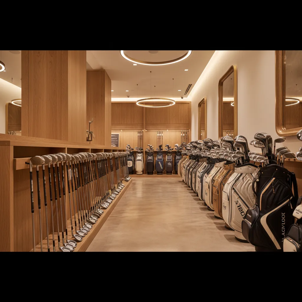 Le pro shop propose des séries Callaway et TaylorMade en location, renouvelées tous les deux à trois ans