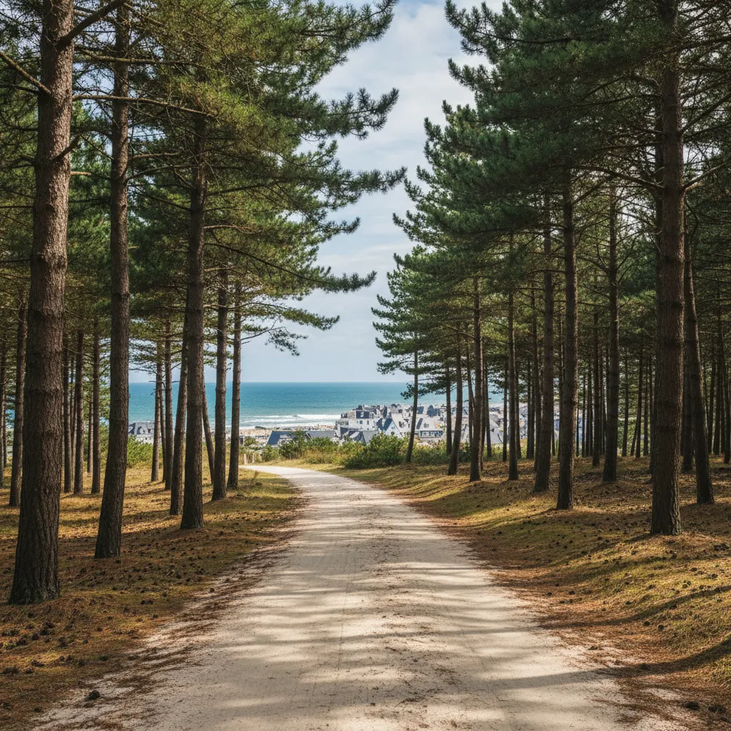 La piste cyclable des Pays de Monts relie le golf au front de mer en quinze minutes, une alternative au parking saturé le week-end