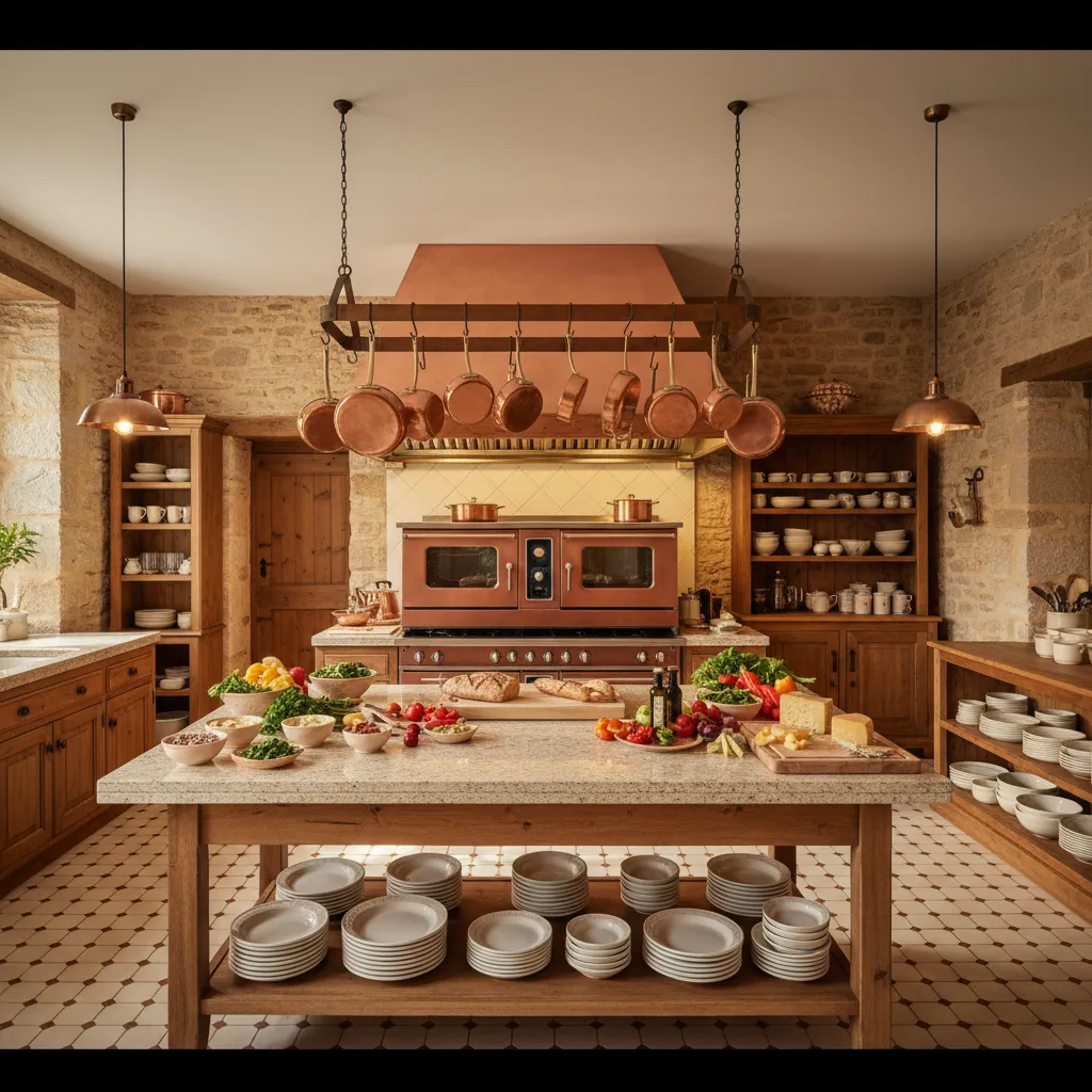 Une cuisine bien dimensionnée fait toute la différence quand on cuisine pour 20 convives chaque soir
