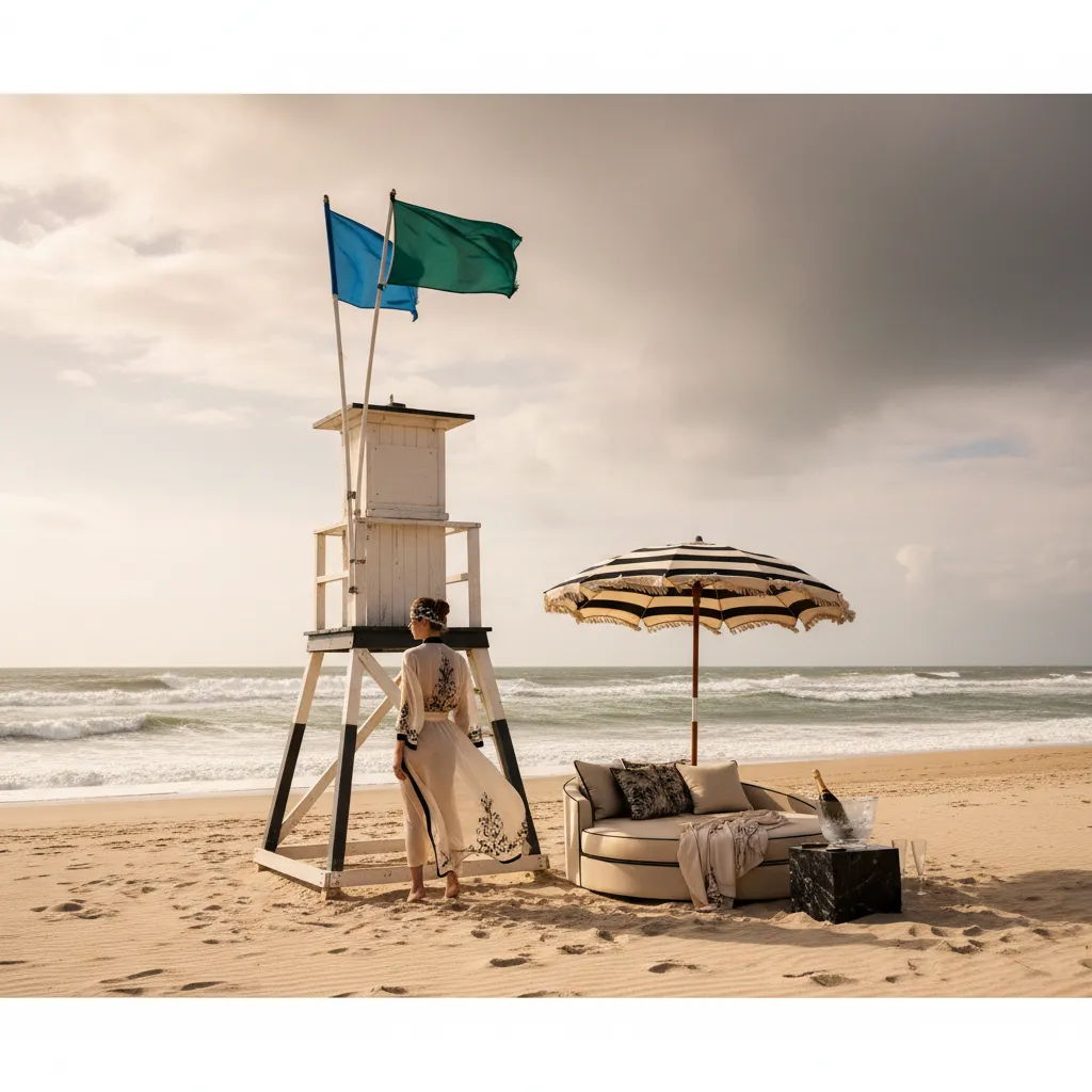 Six postes de secours MNS surveillent la baignade de 11 h à 19 h tout au long des huit kilomètres de plage en juillet-août