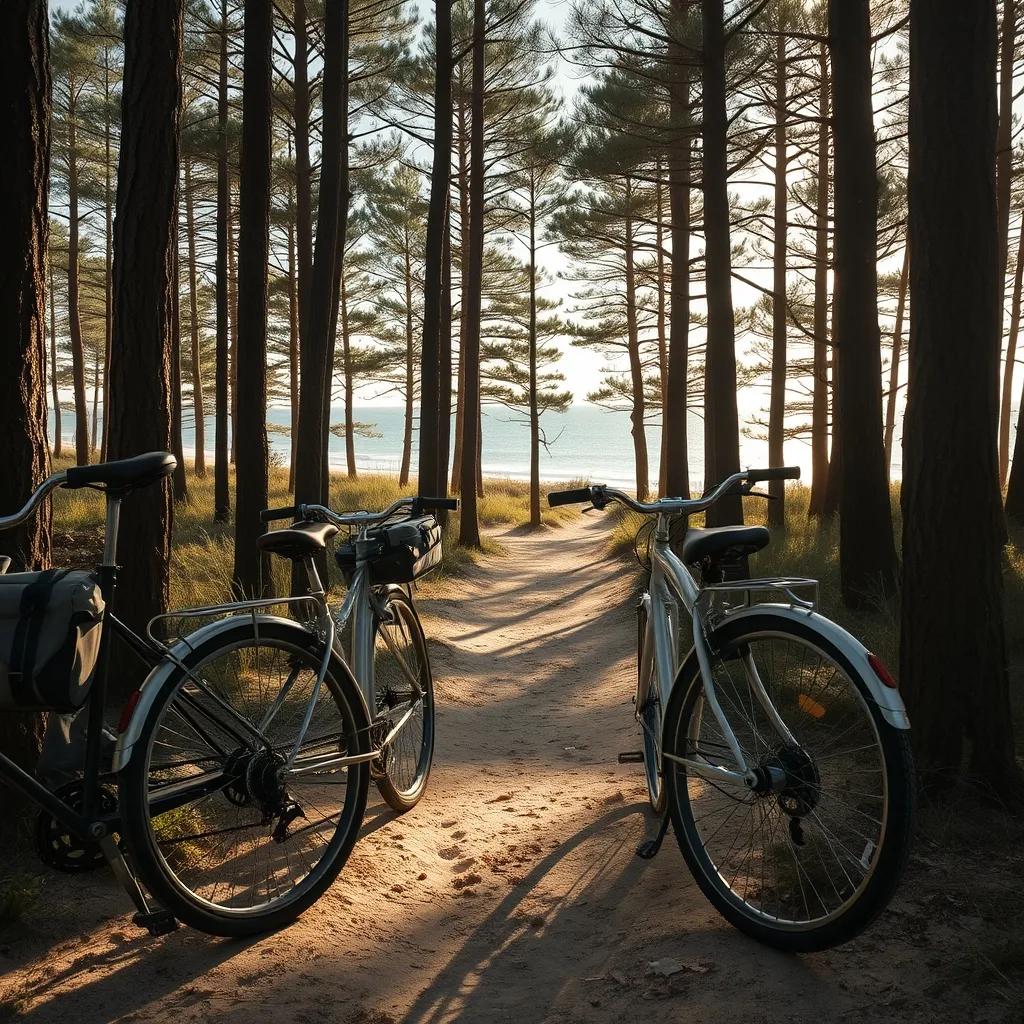 La forêt de Monts entre Saint-Jean-de-Monts et Notre-Dame-de-Monts : 8 km de sentiers gratuits, idéaux pour le VTT en famille