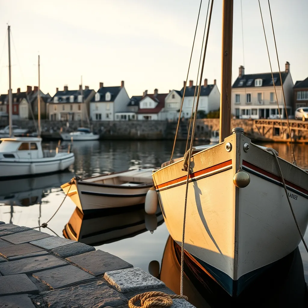 Le port de L'Herbaudière à l'aube : point de départ idéal pour découvrir Noirmoutier depuis son Airbnb