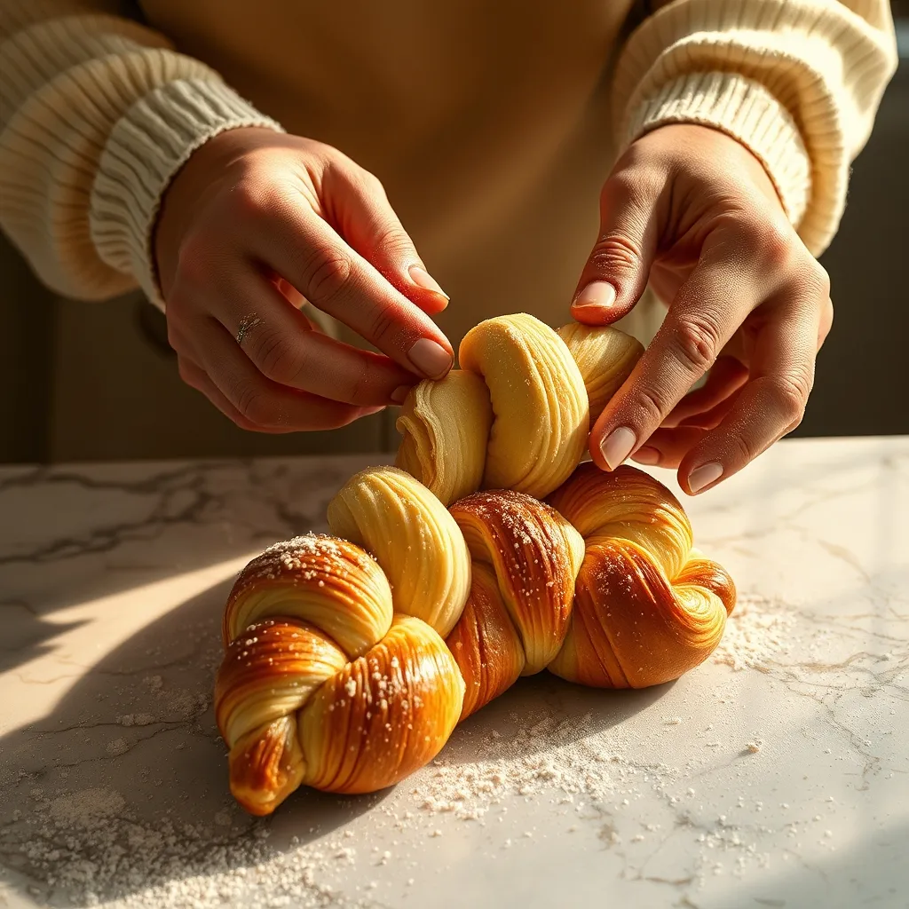 Le tressage à trois brins est obligatoire pour l'IGP : c'est lui qui donne à la brioche vendéenne sa forme caractéristique