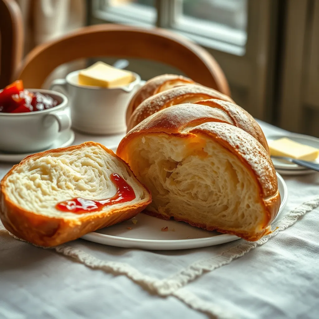 La mie filante de la brioche vendéenne, signe d'un pétrissage long et d'une fermentation lente de trois heures minimum
