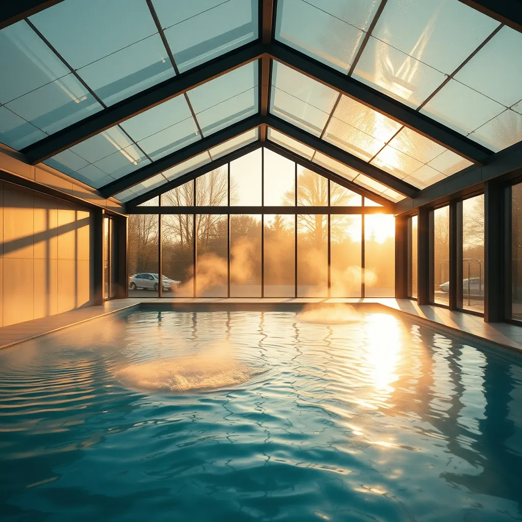 Les parcs aquatiques couverts avec dôme rétractable permettent de profiter des bassins chauffés à 28 °C même par temps maussade