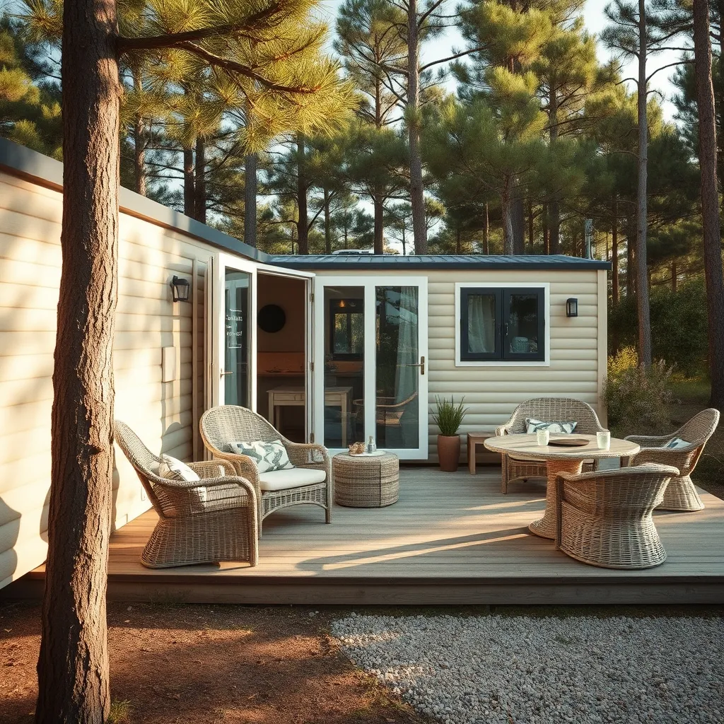 Un mobil-home 4 personnes en camping 4 étoiles : comptez 750 à 1 200 euros la semaine en juillet-août avec accès parc aquatique inclus