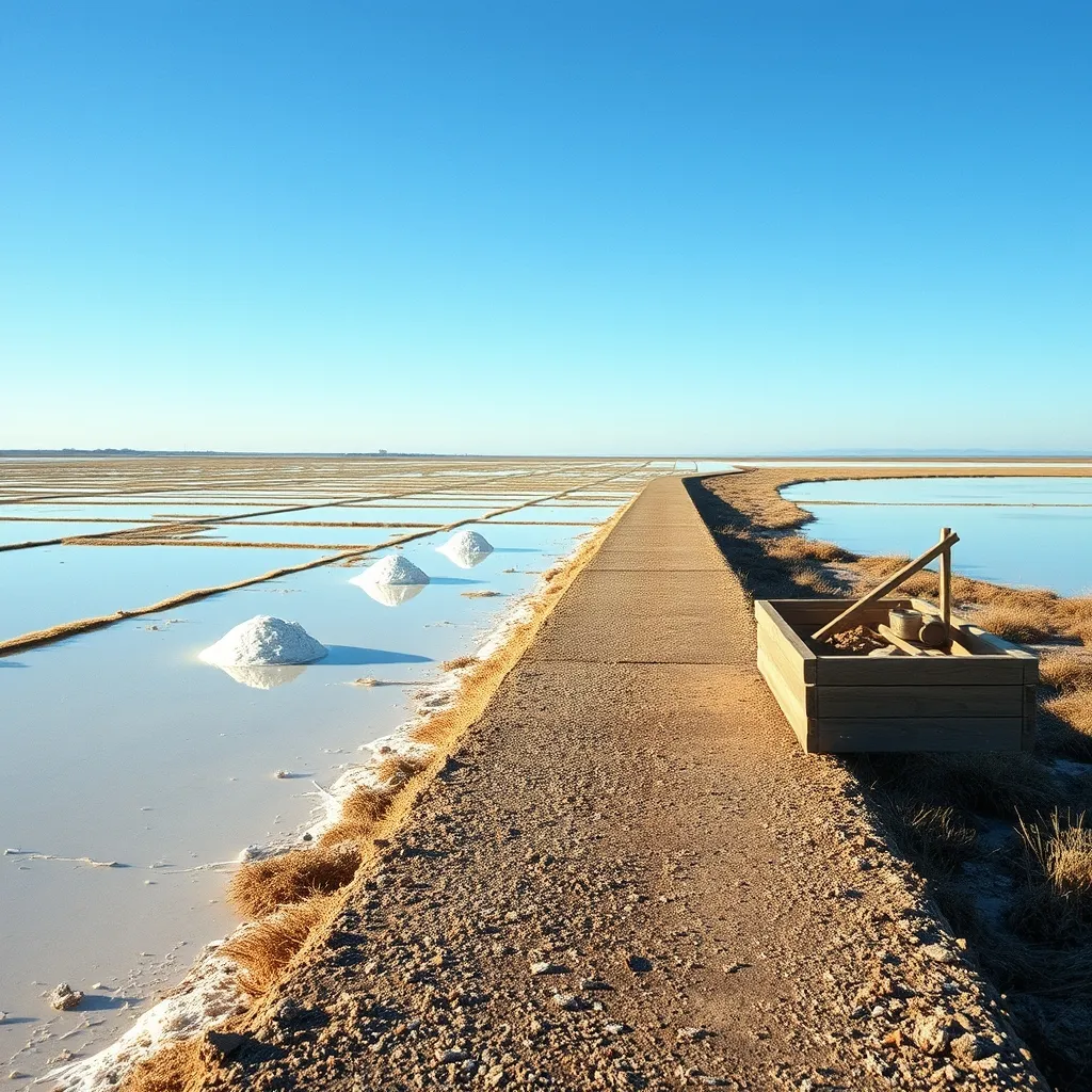 Le circuit des marais salants permet d'observer les sauniers au travail de juin à septembre