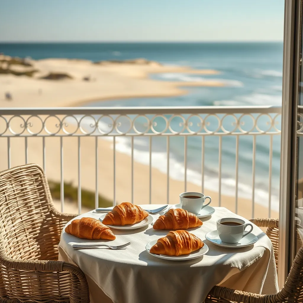 Un petit-déjeuner face mer à Saint-Jean-de-Monts : le T2 avec terrasse se loue entre 600 et 950 euros la semaine en été