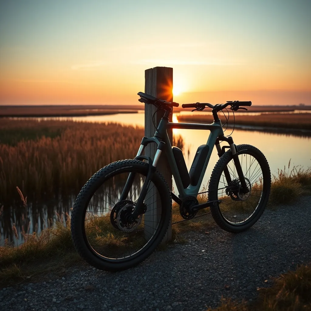 Le VTT électrique trouve sa place sur les digues plates du marais poitevin, où le vent justifie l'assistance