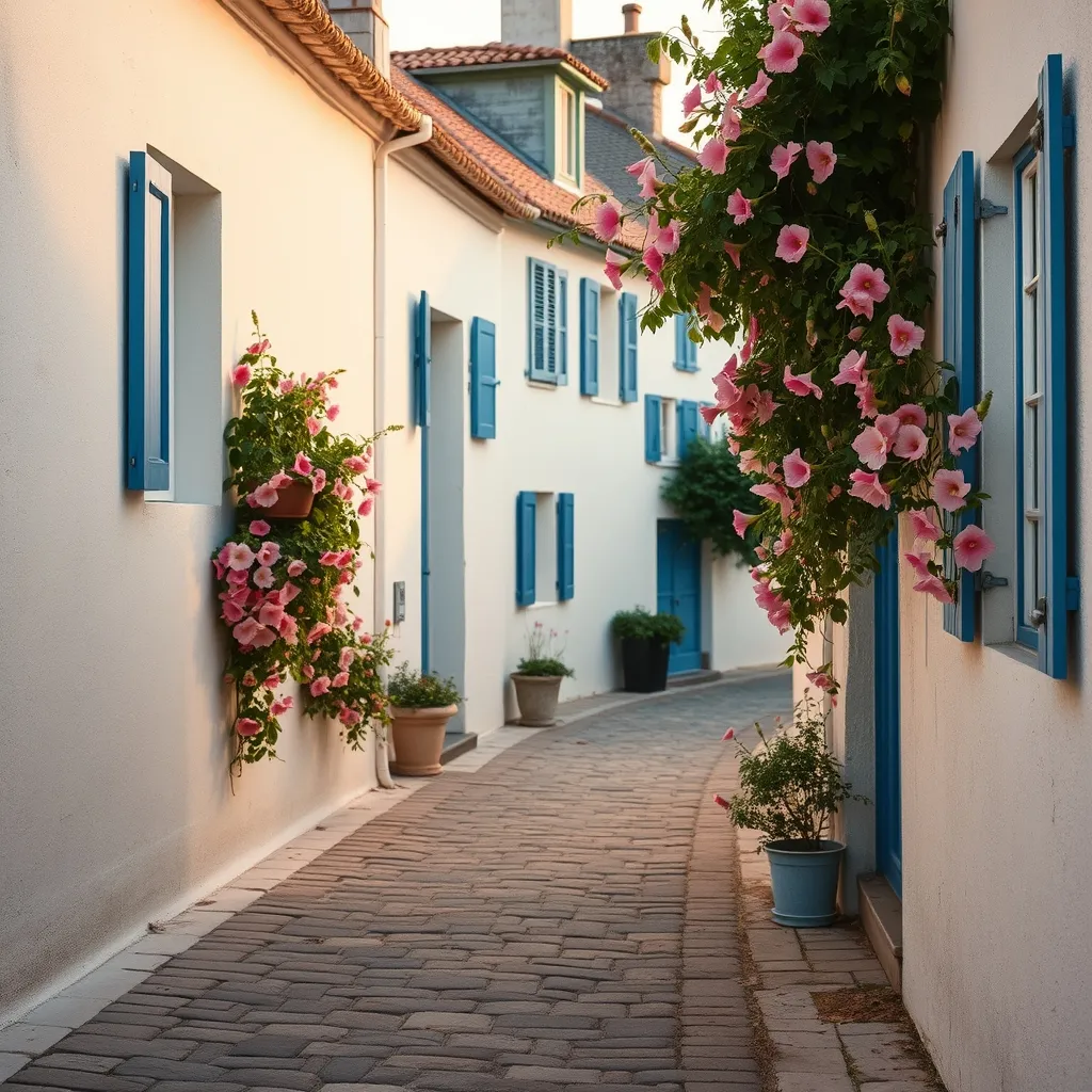 Noirmoutier-en-l'Île et ses ruelles bordées de roses trémières, la plus belle ville côtière de Vendée