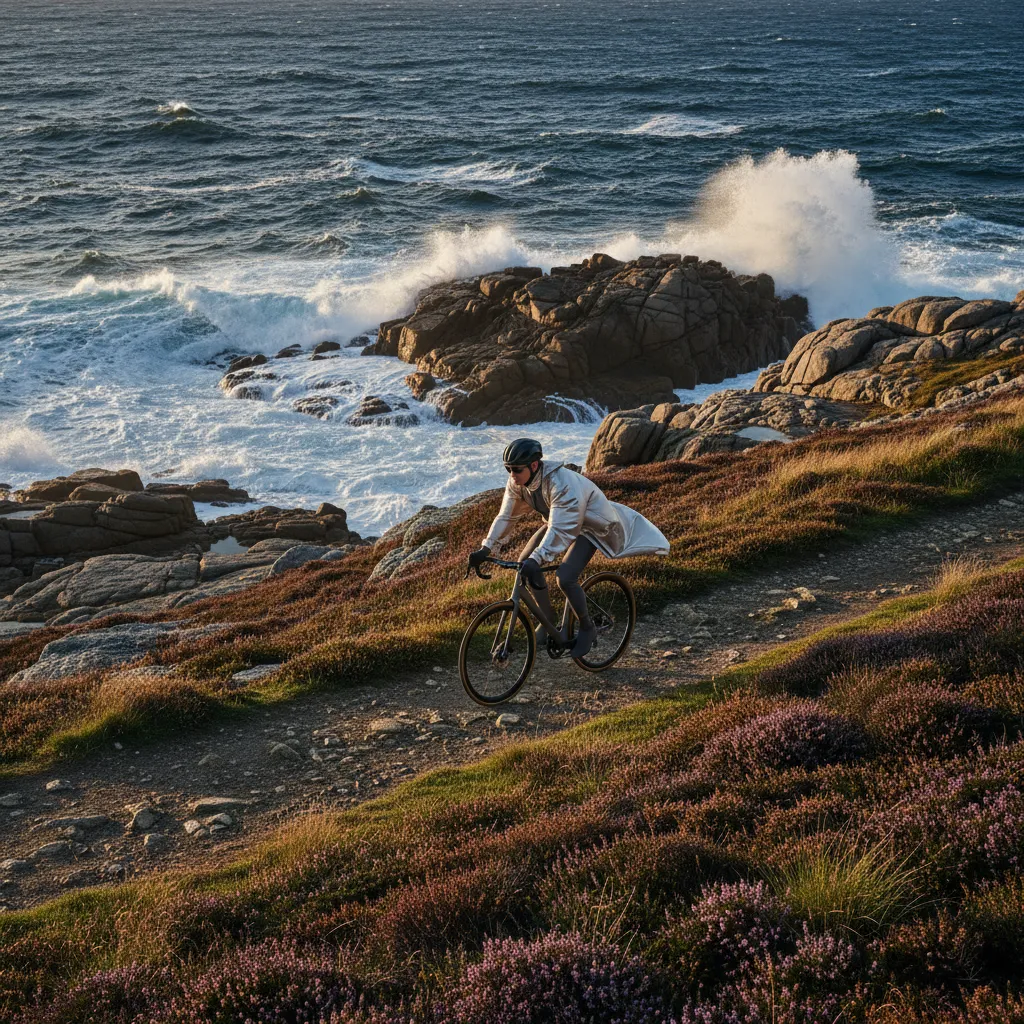 La côte sauvage de l'île d'Yeu se découvre idéalement à vélo, sur un circuit de 25 kilomètres
