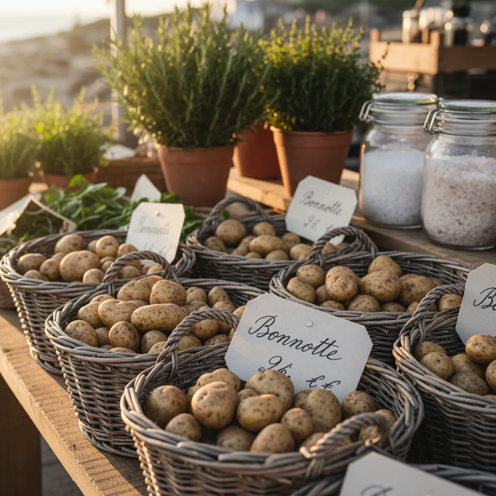 Sur les marchés de Noirmoutier, les bonnottes se vendent entre 10 et 13 euros le kilo en direct producteur