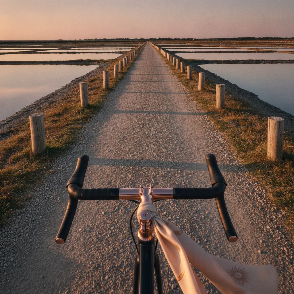 Les 110 km de pistes cyclables traversent marais salants et villages, le meilleur moyen de circuler sur l'île