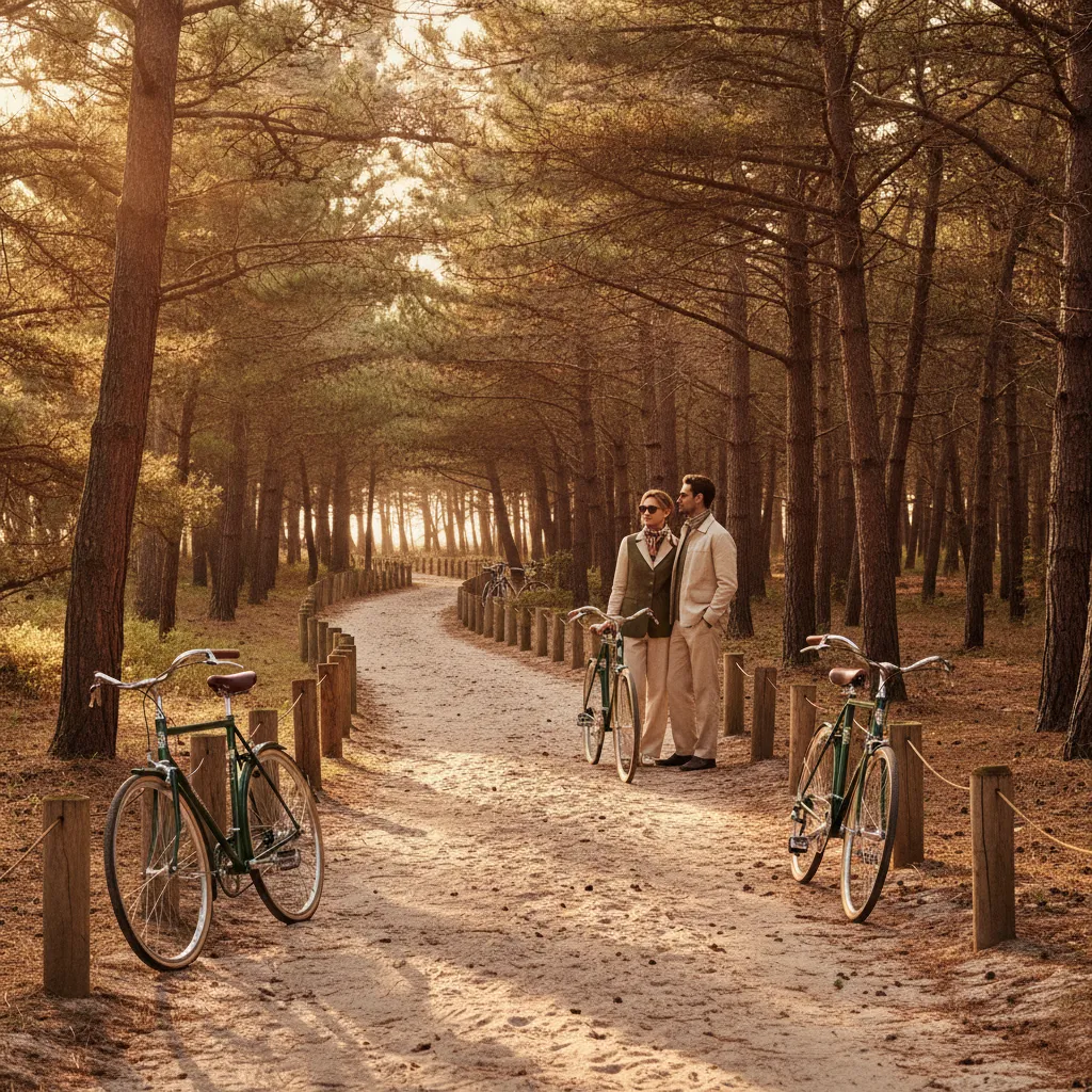 La piste cyclable longe la forêt domaniale et relie le camping à Notre-Dame-de-Monts en 35 minutes