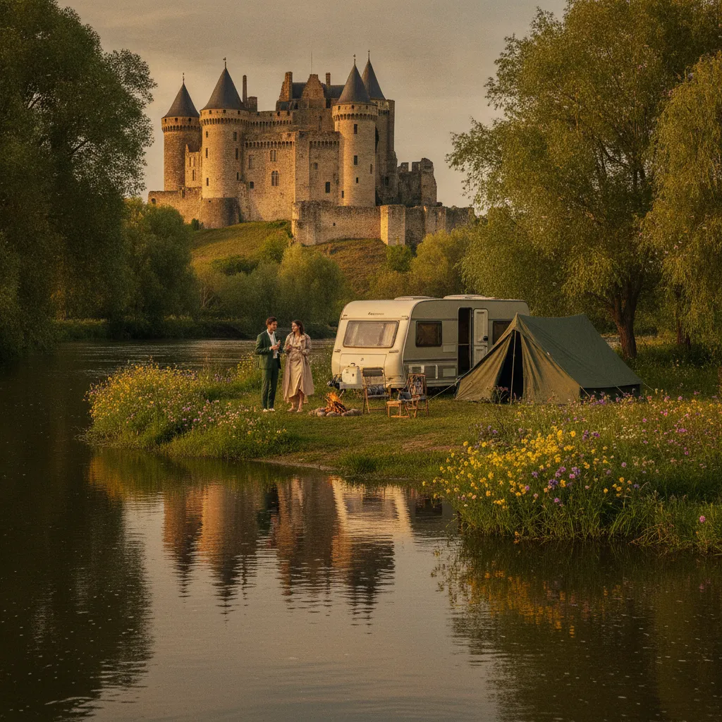Camping municipal face au château de Saumur : l'un des emplacements les mieux situés de la région pour 10 euros la nuit