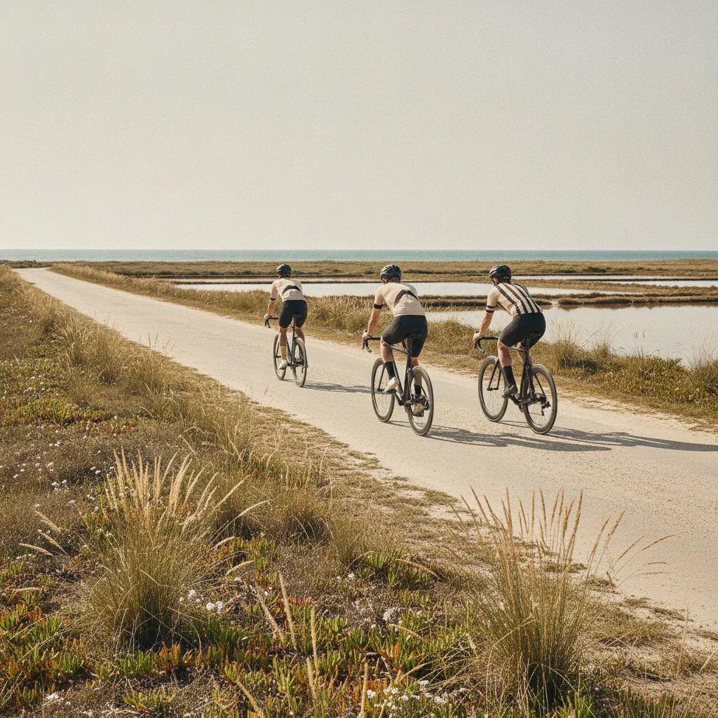 110 km de pistes cyclables sillonnent l'île de Ré : le vélo est le complément idéal du car régional pour explorer les villages