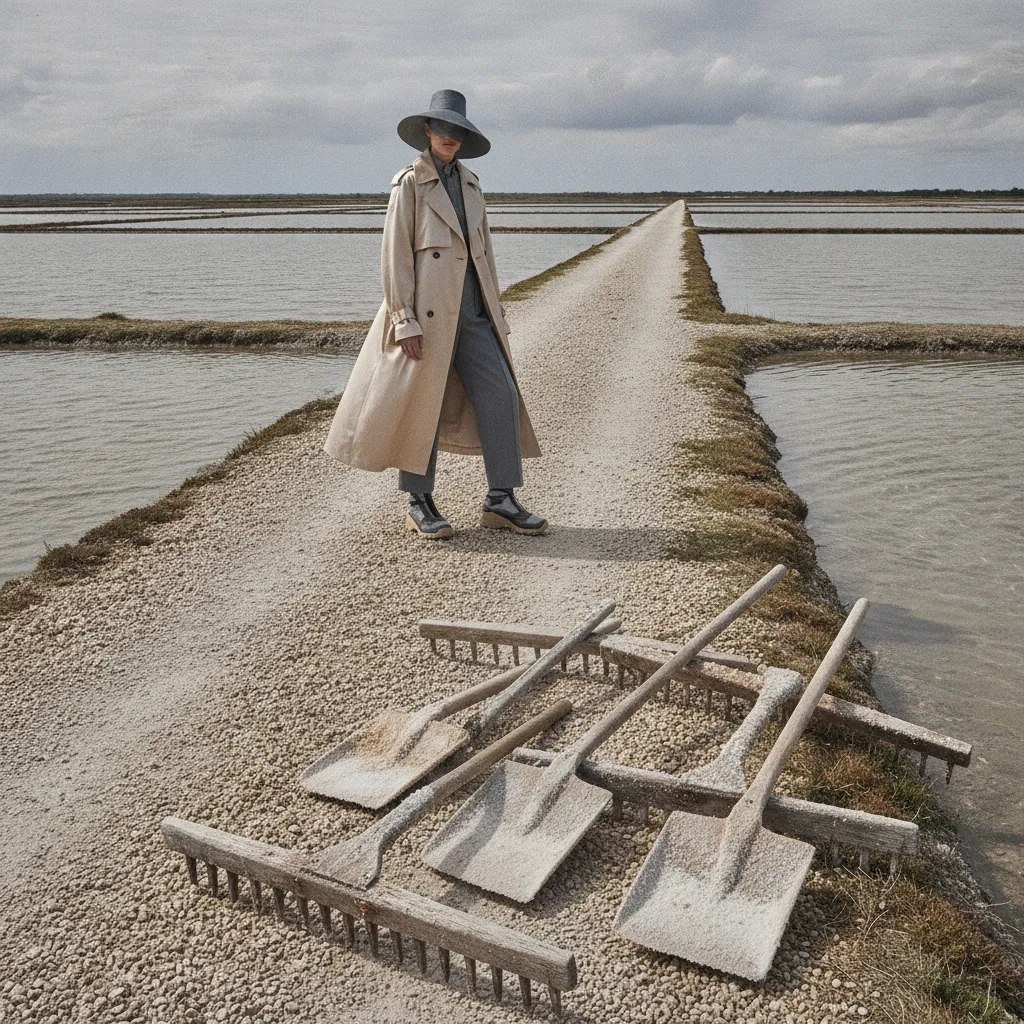 Entre Loix et Ars-en-Ré, la piste cyclable traverse les marais salants sur près de 15 km