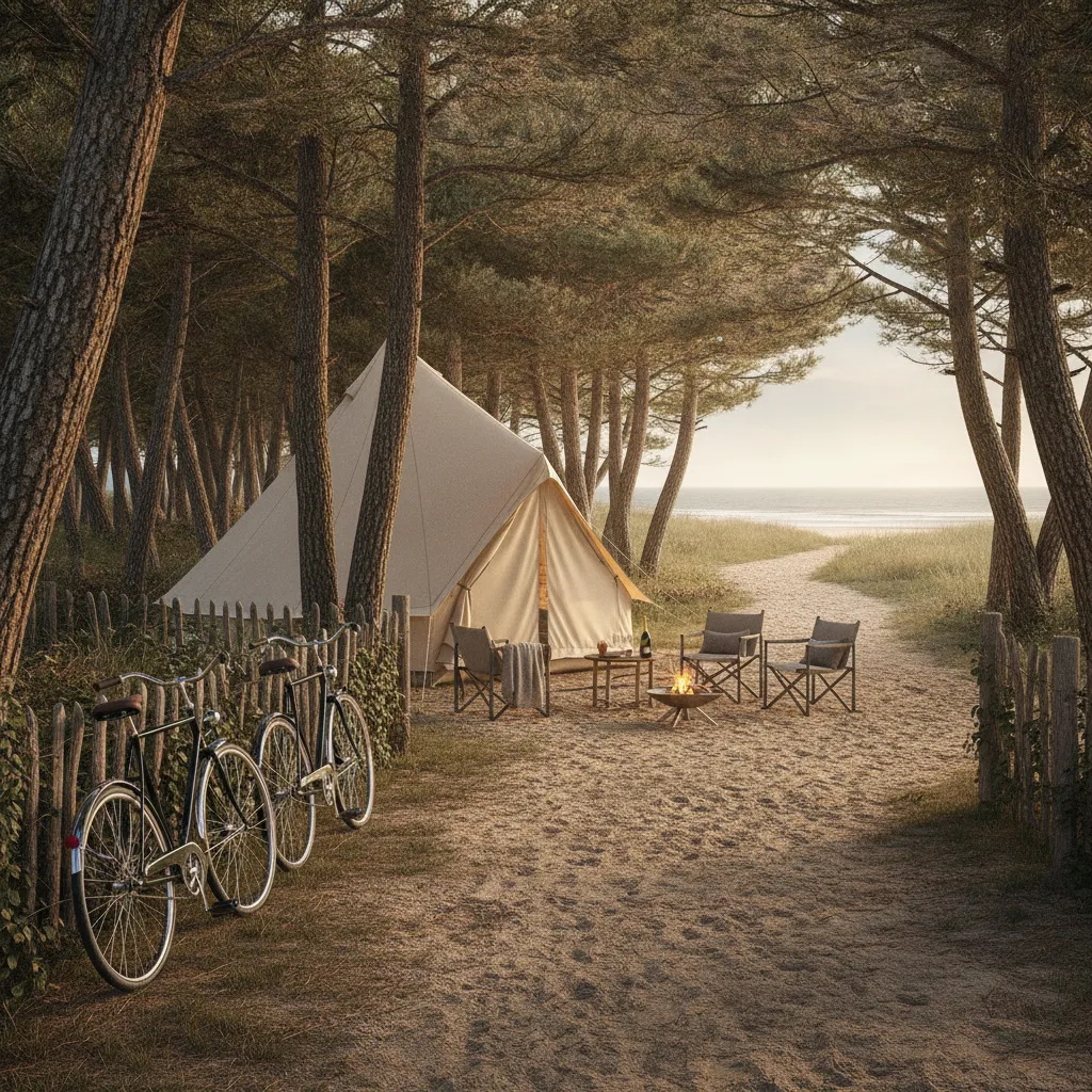 Les campings de Barbâtre et La Guérinière offrent un accès direct aux plages, avec des emplacements sous les pins à partir de 18 € la nuit