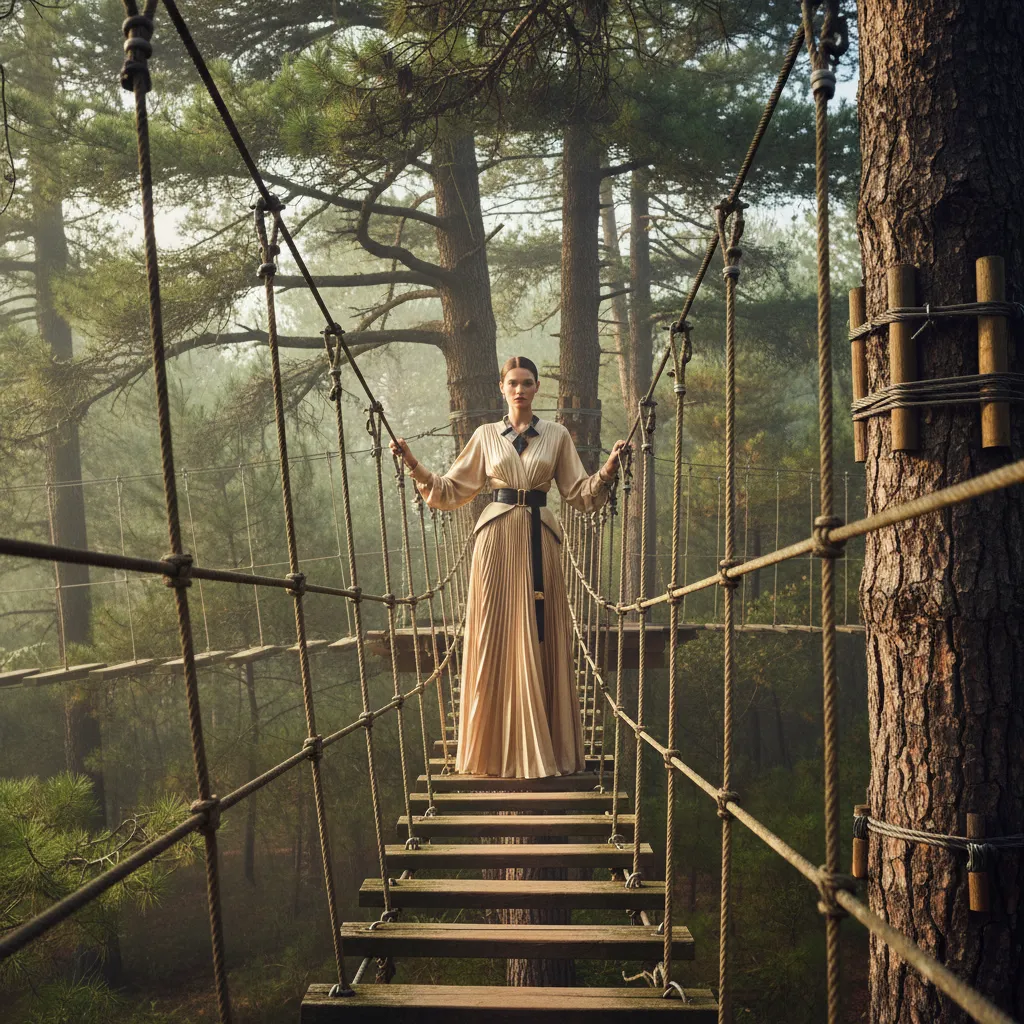 Les parcours d'Explora Parc serpentent dans la forêt domaniale de pins maritimes, dès 3 ans pour le parcours Lutins
