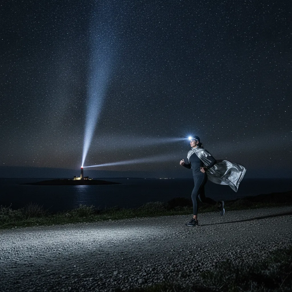 Le marathon nocturne du T24 passe par le phare des Baleines : frontale obligatoire et mental d'acier requis