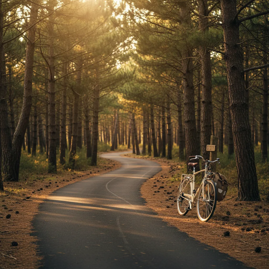 La forêt de Longeville-sur-Mer offre 15 km de piste ombragée pour terminer le parcours en douceur vers La Tranche-sur-Mer