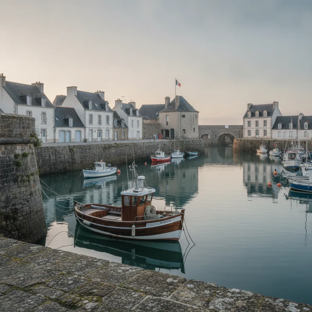 Le port de Saint-Martin-de-Ré vu depuis les remparts Vauban classés au patrimoine mondial de l'UNESCO