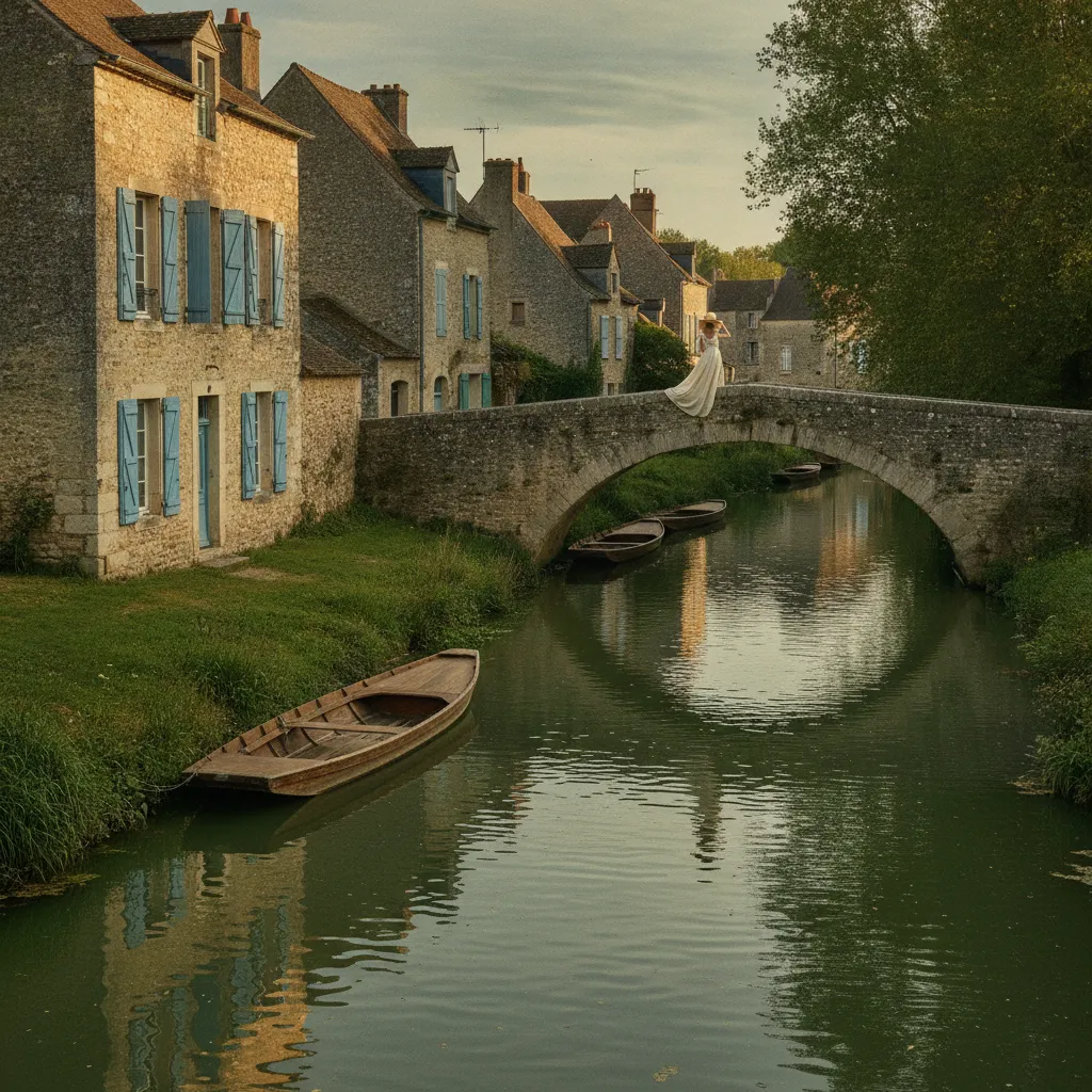 Coulon au petit matin : les façades en calcaire et les barques amarrées le long de la Sèvre Niortaise résument l'identité de la Venise Verte