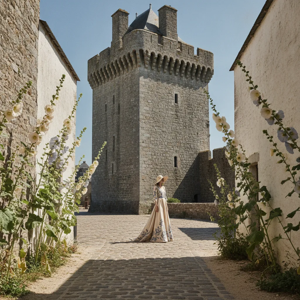 Le donjon du château de Noirmoutier domine la place d'Armes depuis le XIIe siècle, entrée à 4 euros adulte
