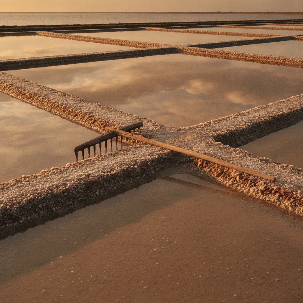 Les œillets des marais salants de L'Épine : la fleur de sel se récolte à la main chaque matin d'été