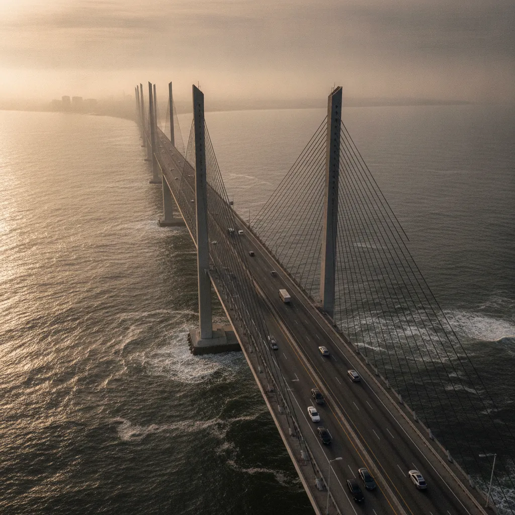 Le pont de l'île de Ré, 2 926 mètres de long : la webcam trafic évite les mauvaises surprises