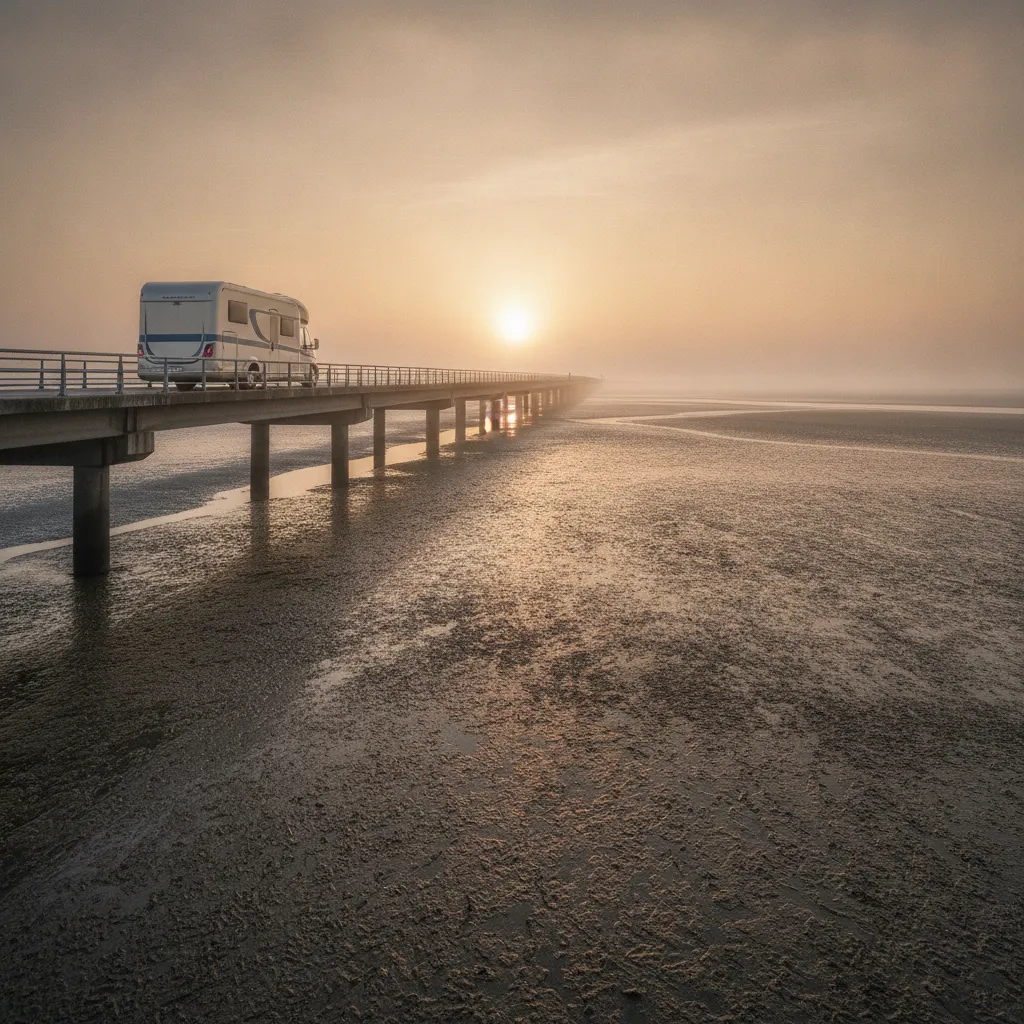 Le pont de Noirmoutier, accès recommandé pour les camping-cars : gratuit et praticable 24 h/24