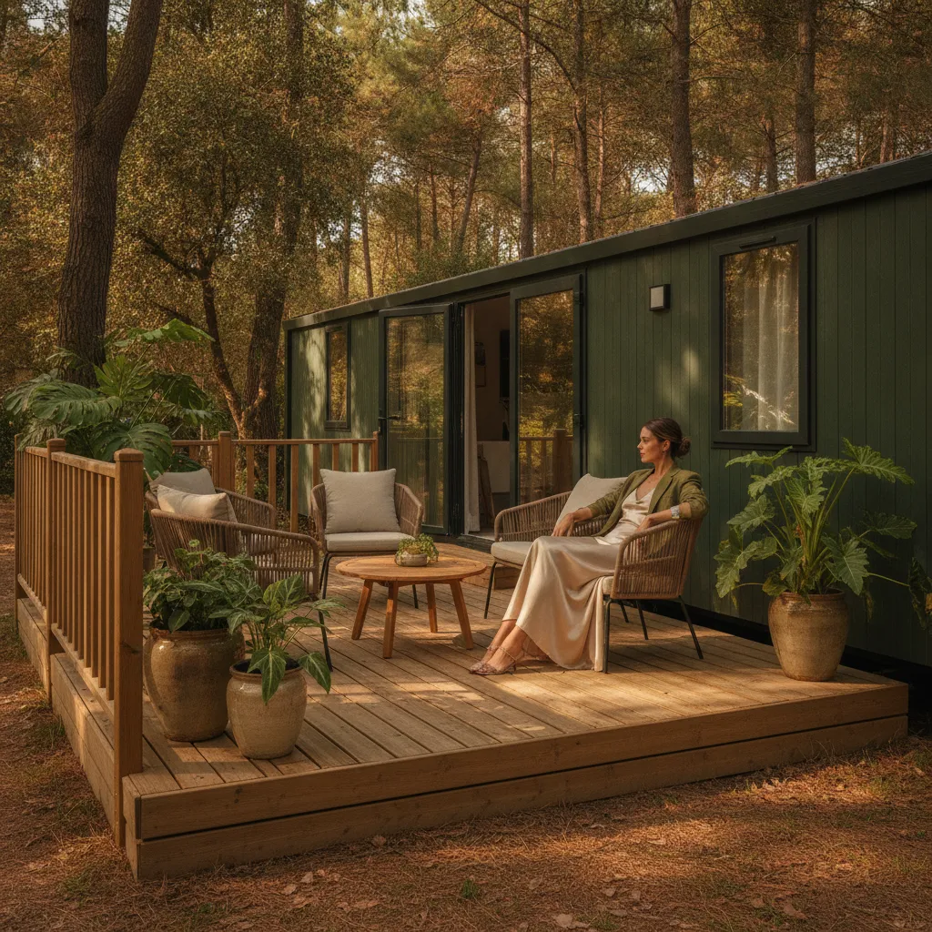 Un mobil-home récent sur l'île coûte de 380 € en basse saison à plus de 1 400 € en août
