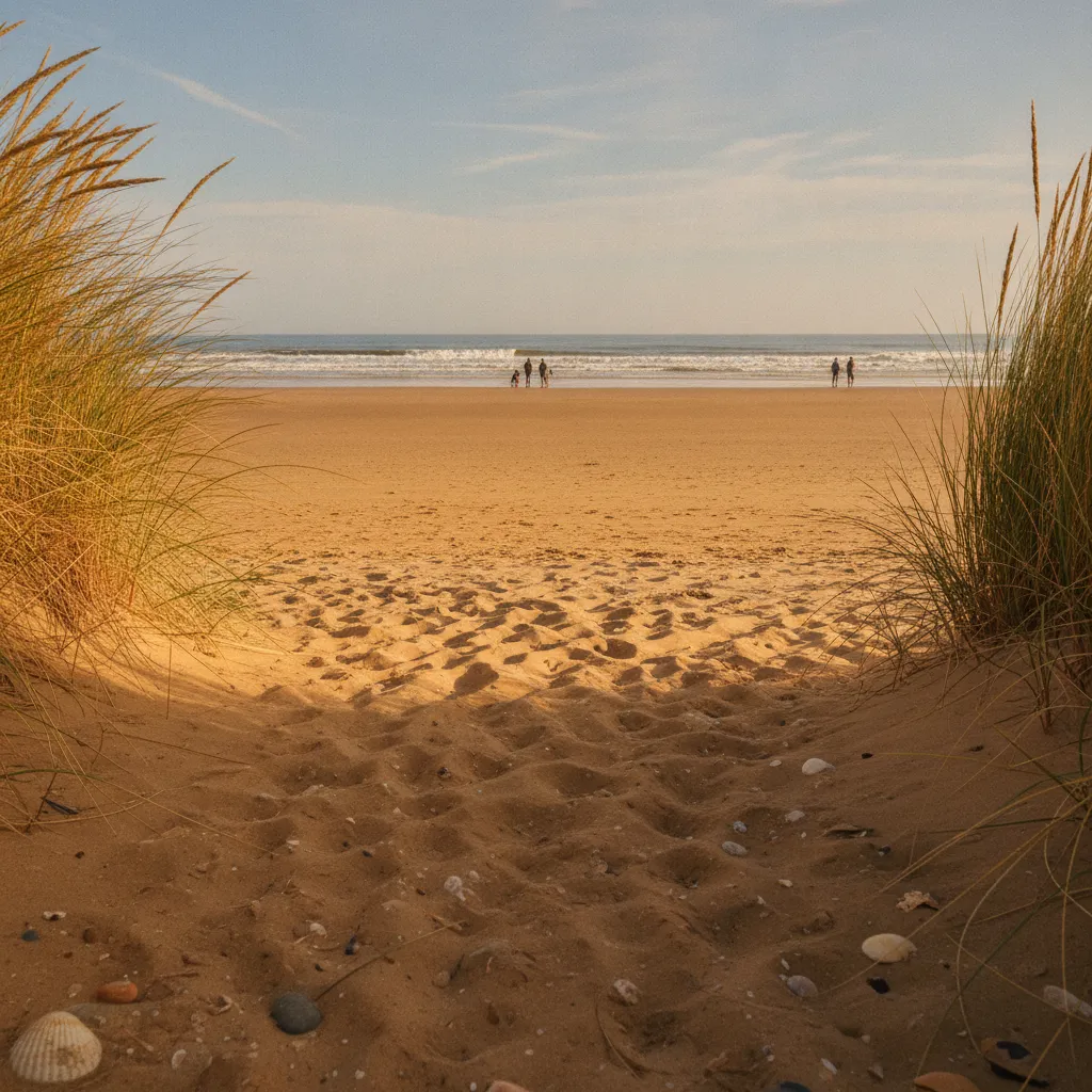 La plage de la Court s'étend sur 600 mètres de sable fin, surveillée en juillet et août