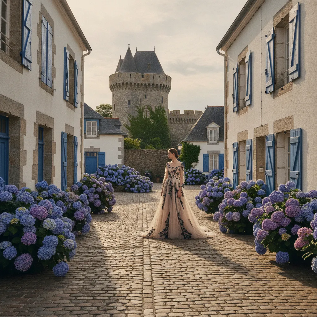 Noirmoutier-en-l'Île, village typique aux ruelles blanches et volets bleus, à dix minutes à vélo du camping