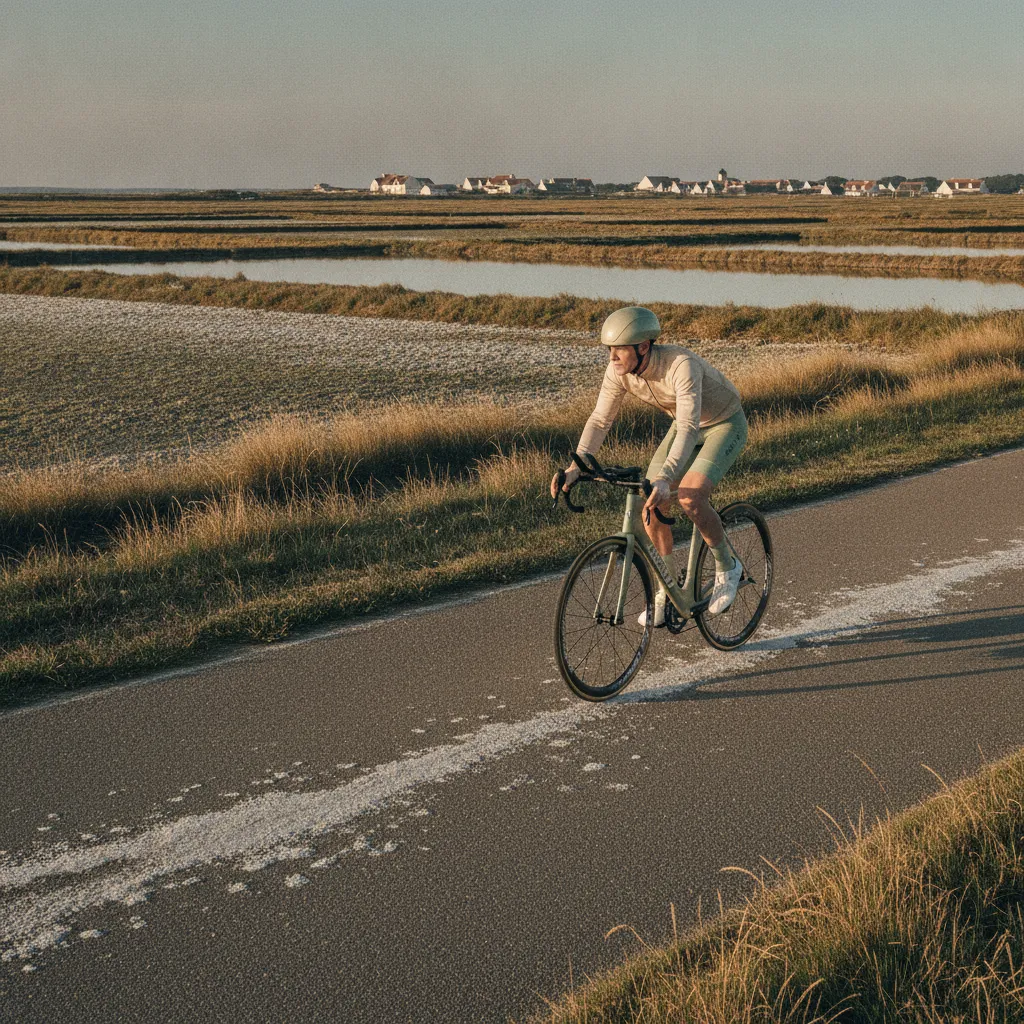 Plus de 80 kilomètres de pistes cyclables sillonnent l'île, reliant le camping aux plages, marais salants et villages en moins de 40 minutes