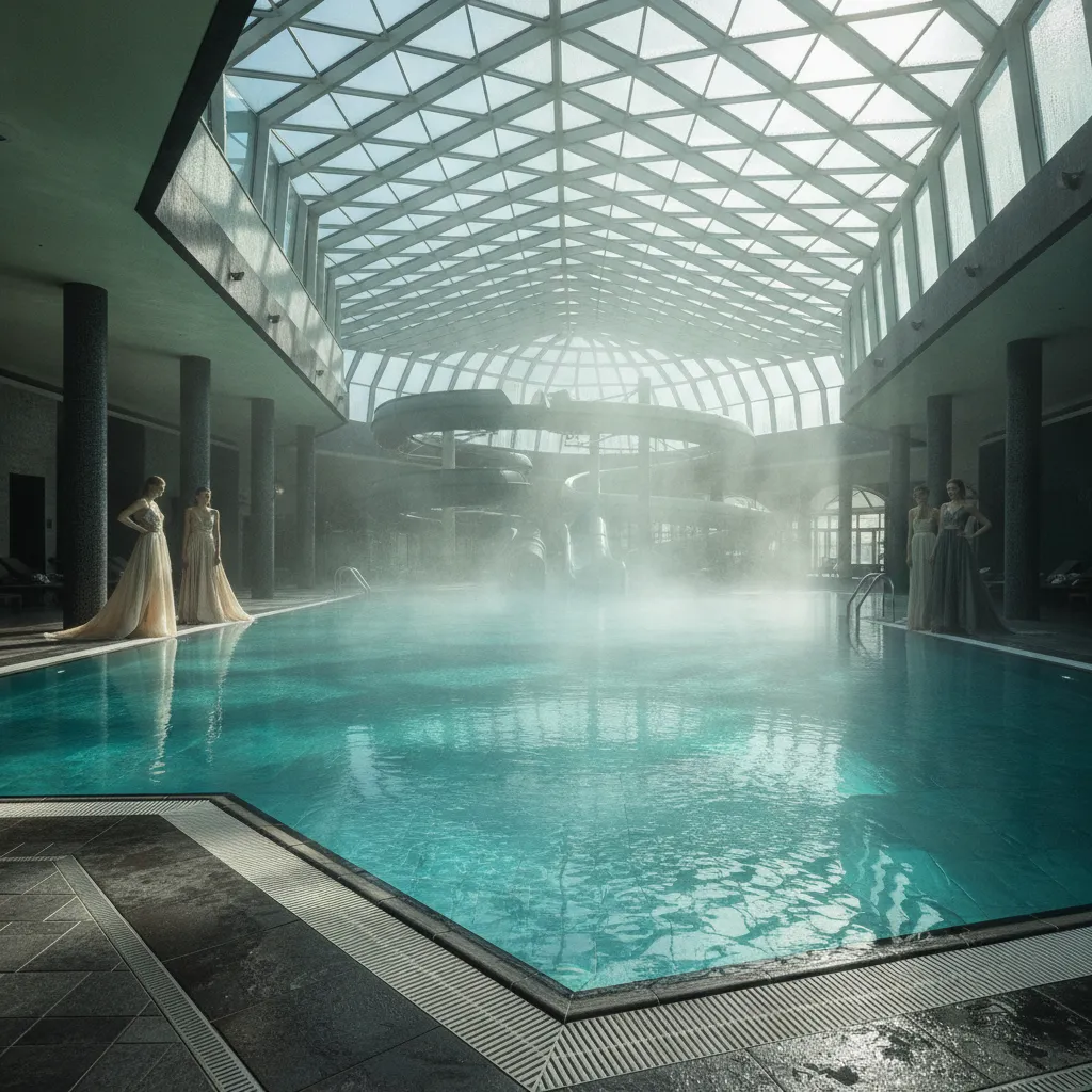 Le parc aquatique couvert et chauffé à 28°C reste l'atout principal du camping, même par temps gris