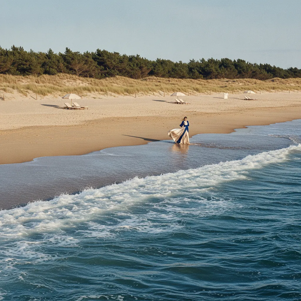 La plage de La Palmyre : sable fin et dunes boisées à quinze minutes de vélo du camping