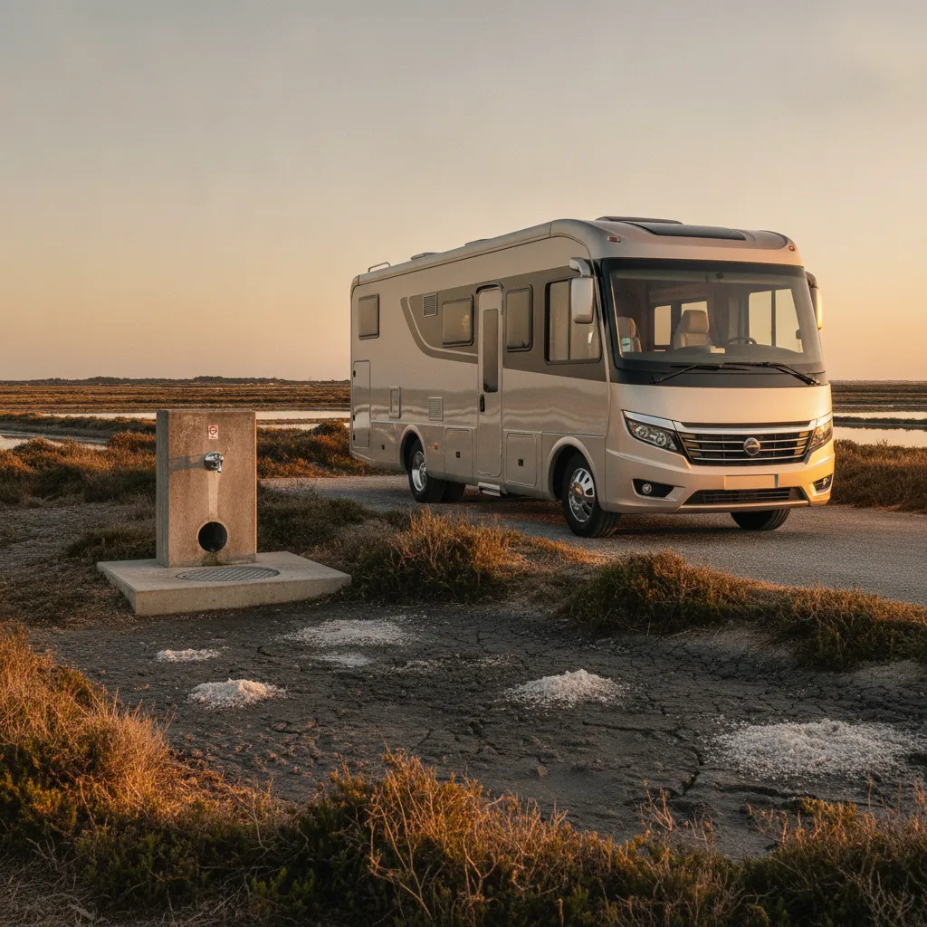 Les aires de services pour camping-cars à Noirmoutier proposent eau, vidange et électricité pour 10 à 15 euros les 24 heures