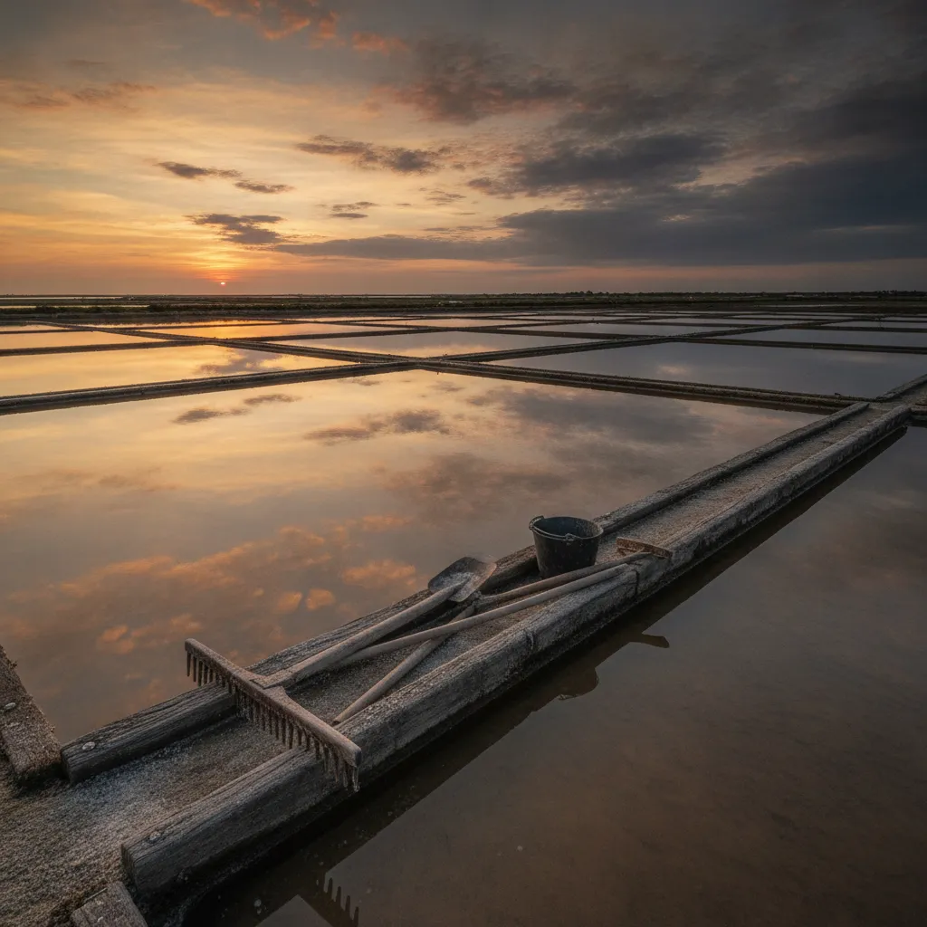 Les marais salants de L'Épine : plus de 100 sauniers récoltent sel et fleur de sel chaque été