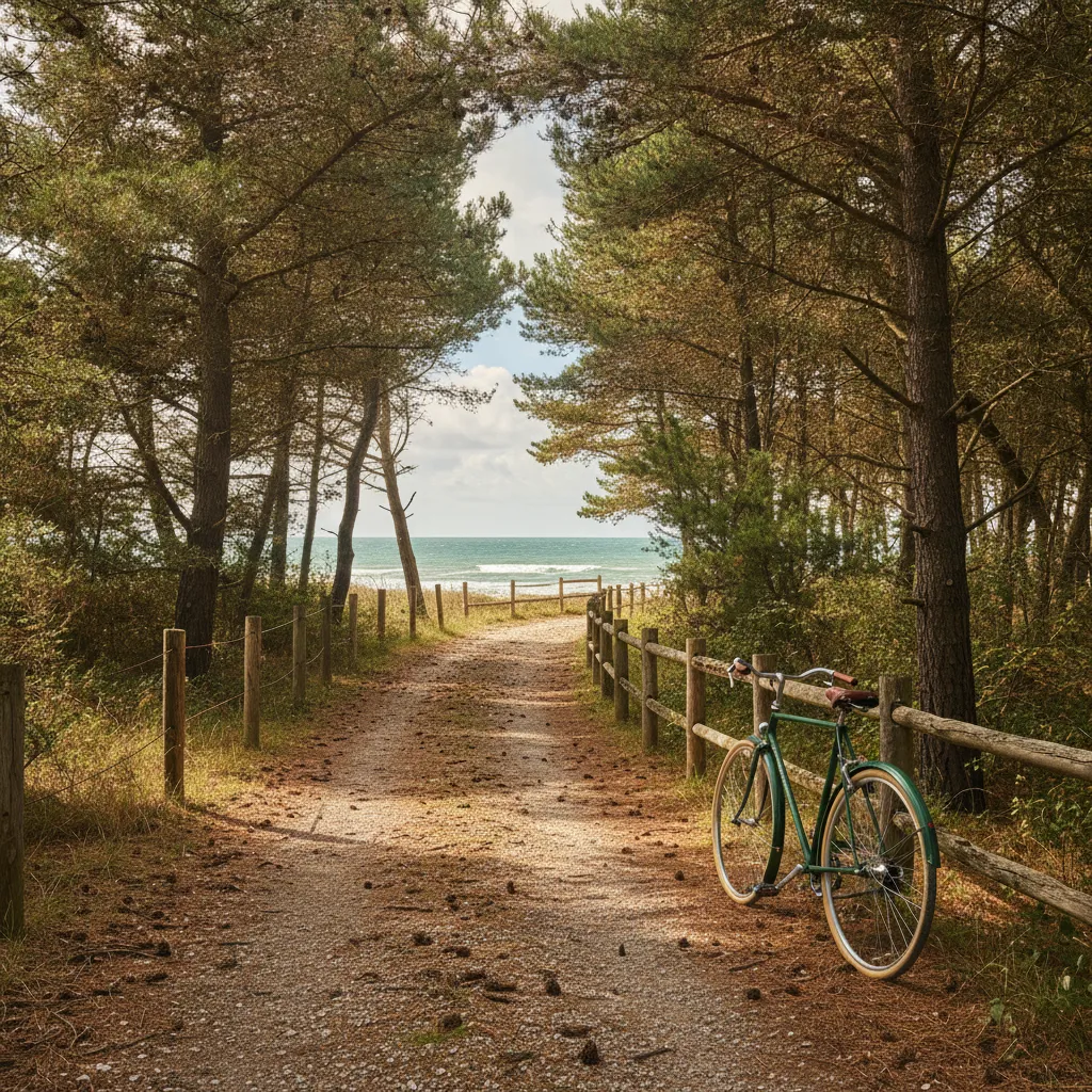 La Vélodyssée traverse l'île du sud au nord : 35 km de pistes quasi plates, idéales en famille