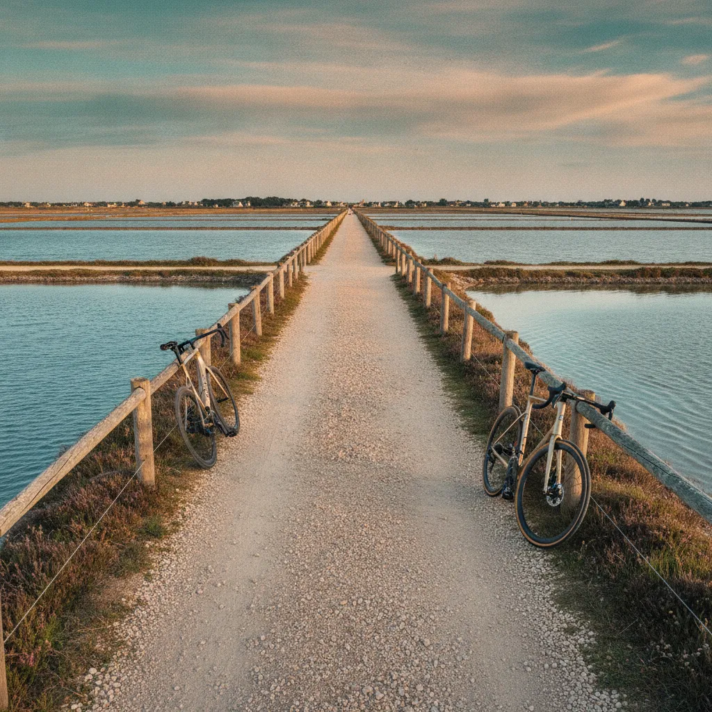 La piste cyclable qui relie Ars-en-Ré à Loix traverse les marais : 8 km à plat, l'un des plus beaux tronçons de l'île