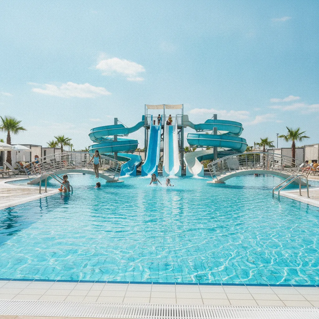 Le parc aquatique des Brunelles combine bassins extérieurs, toboggans et un espace couvert chauffé ouvert dès avril