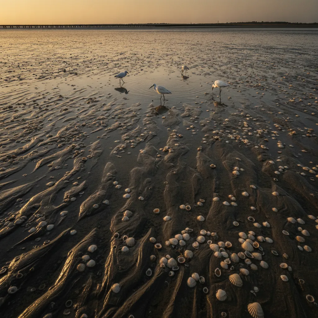 Les vasières du Gois à marée basse : un terrain de pêche à pied réglementé à 5 kg par personne