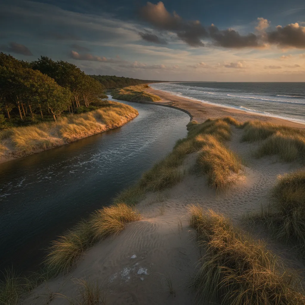 La plage du Veillon à Talmont-Saint-Hilaire, accessible uniquement à pied : 600 mètres de sentier à travers les chênes verts