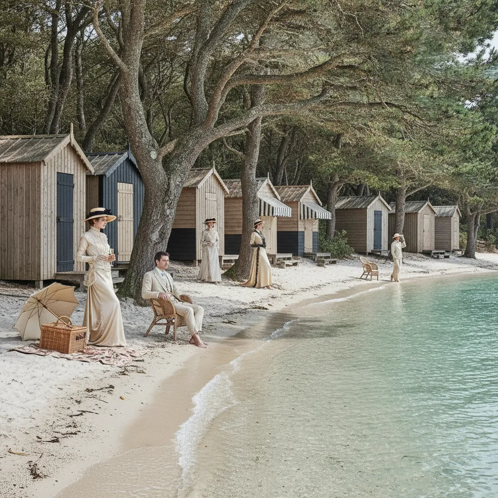 Les cabines de bain du bois de la Chaise à Noirmoutier, témoins d'une tradition balnéaire qui remonte au XIXe siècle