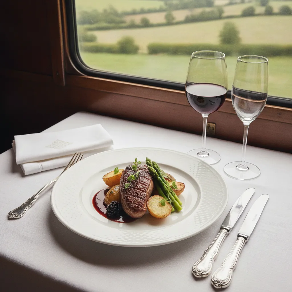 Repas gastronomique servi à bord avec vins du Val de Loire et produits du terroir vendéen