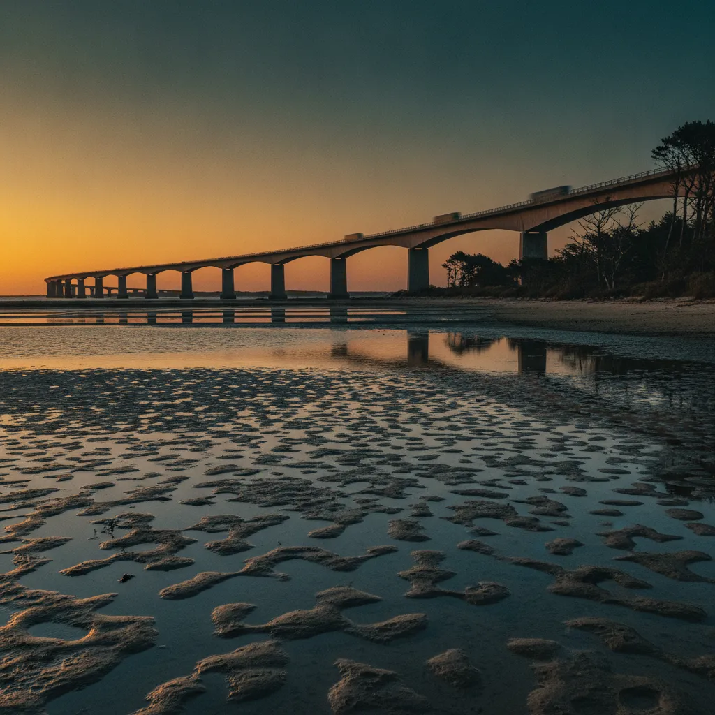 Le pont de Noirmoutier depuis Fromentine : alternative gratuite et accessible 24 h/24 quand le Gois est submergé