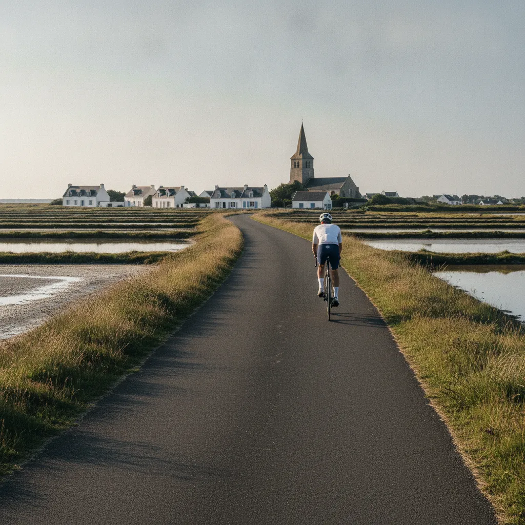 Les pistes cyclables de Noirmoutier relient La Guérinière aux marais salants en quelques minutes