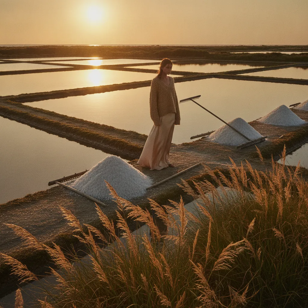 Les marais salants de Noirmoutier, à quelques centaines de mètres du restaurant, fournissent la fleur de sel utilisée en cuisine