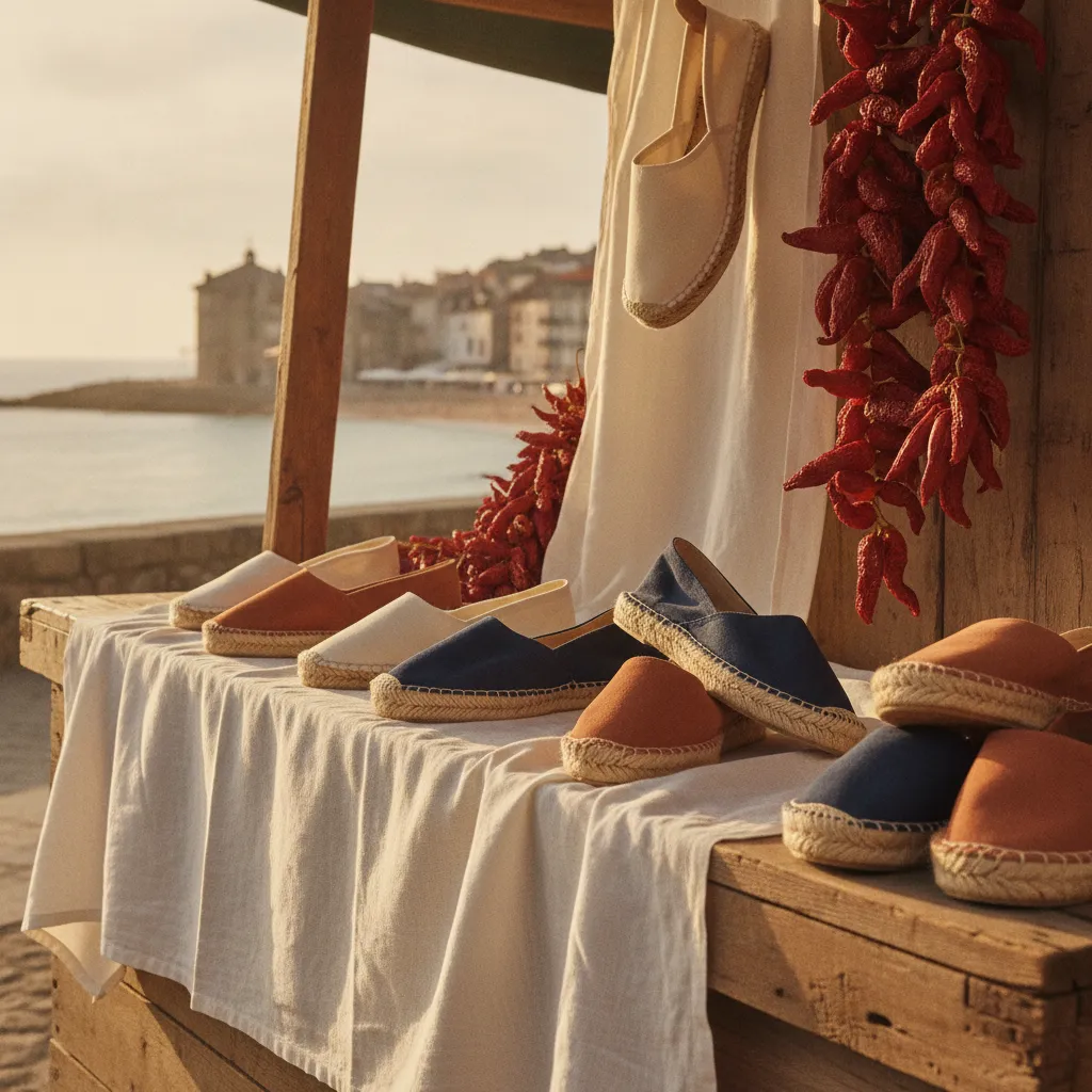Espadrilles artisanales et piment d'Espelette AOP comptent parmi les achats phares du marché nocturne